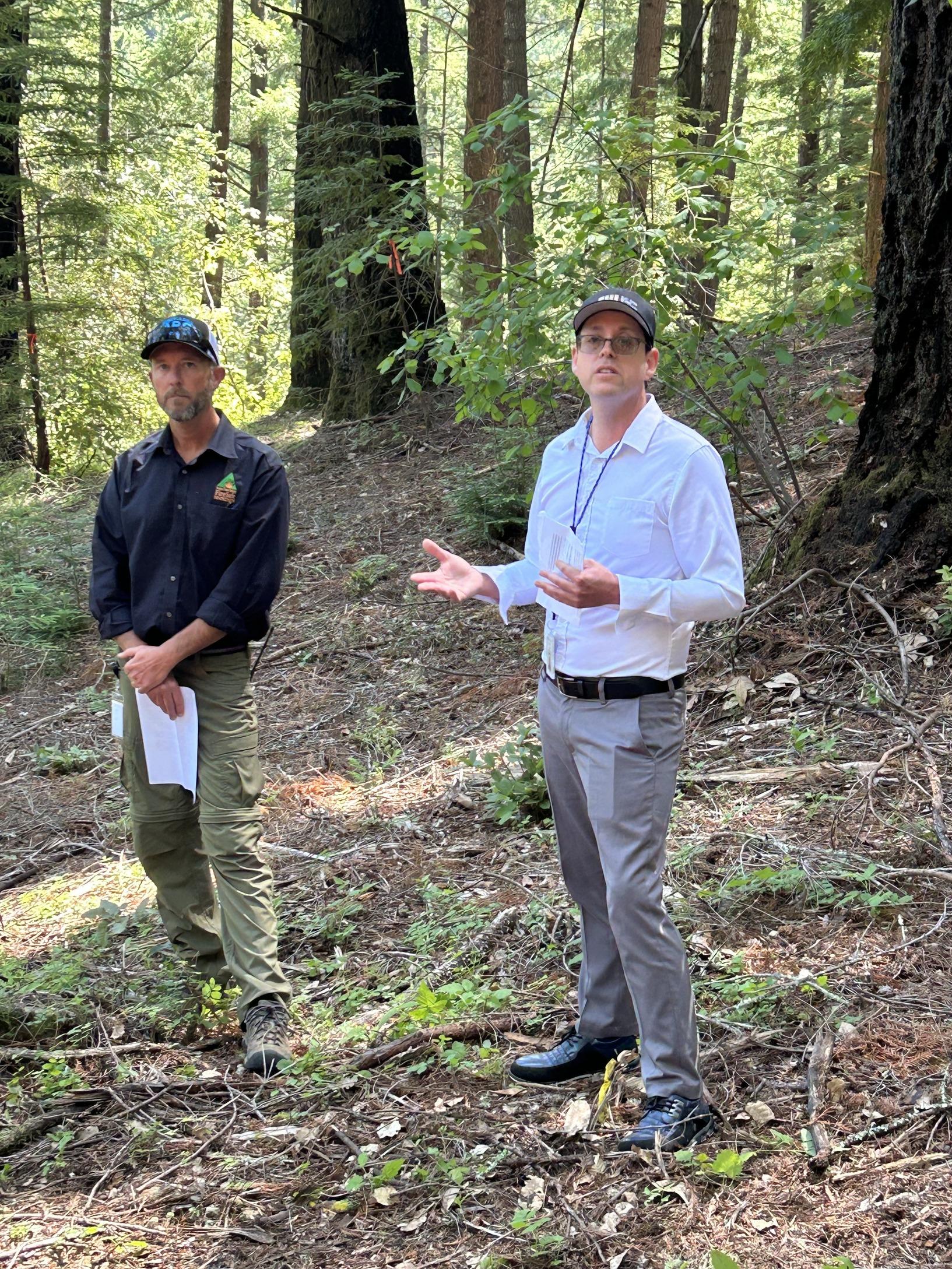Jared Lewis touring Los Gatos Creek Watershed