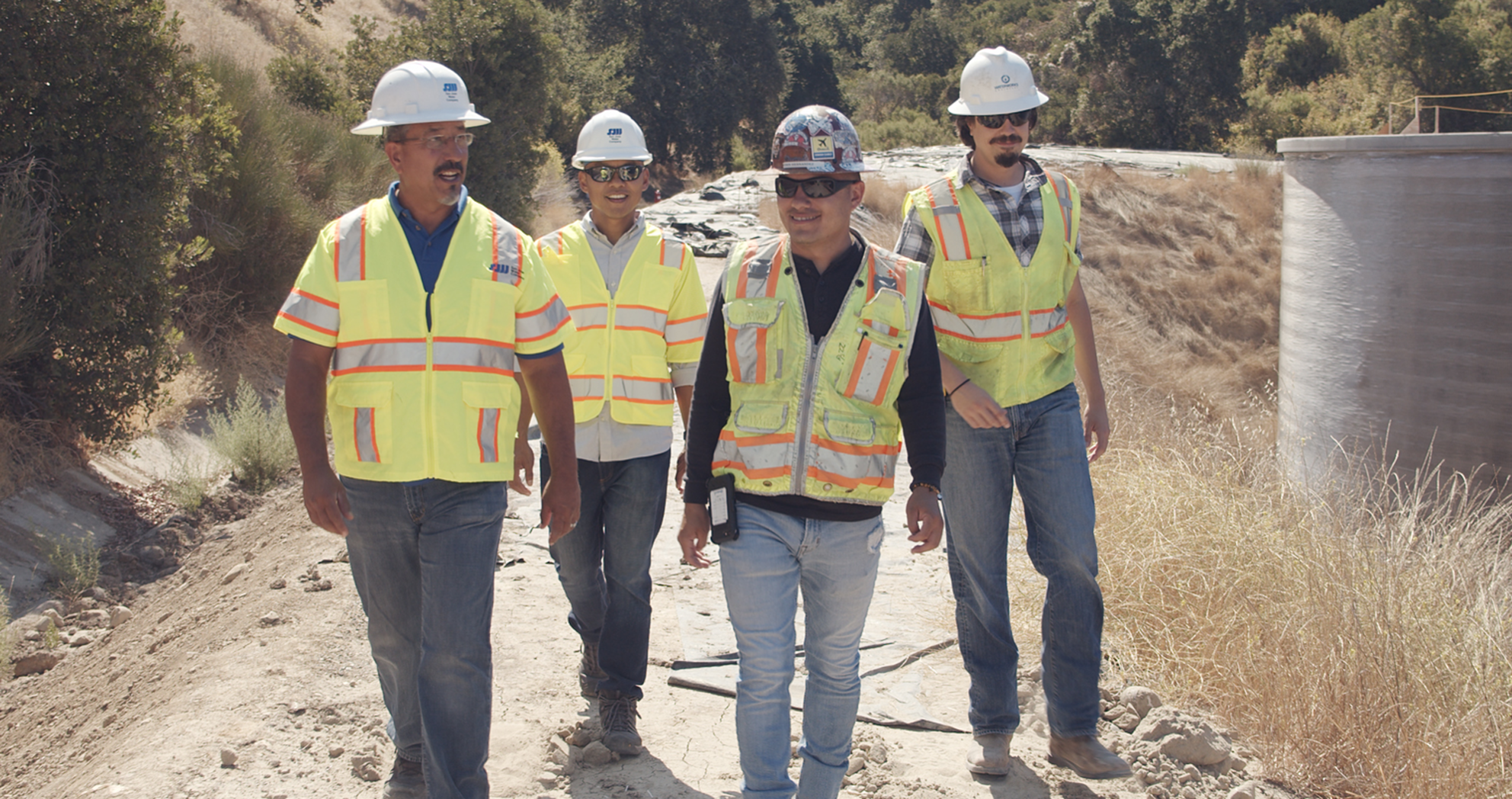 San Jose Water employees walking a job site