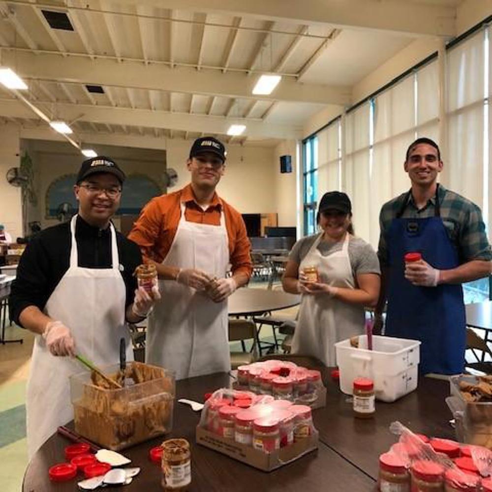 SJW staff at a food pantry