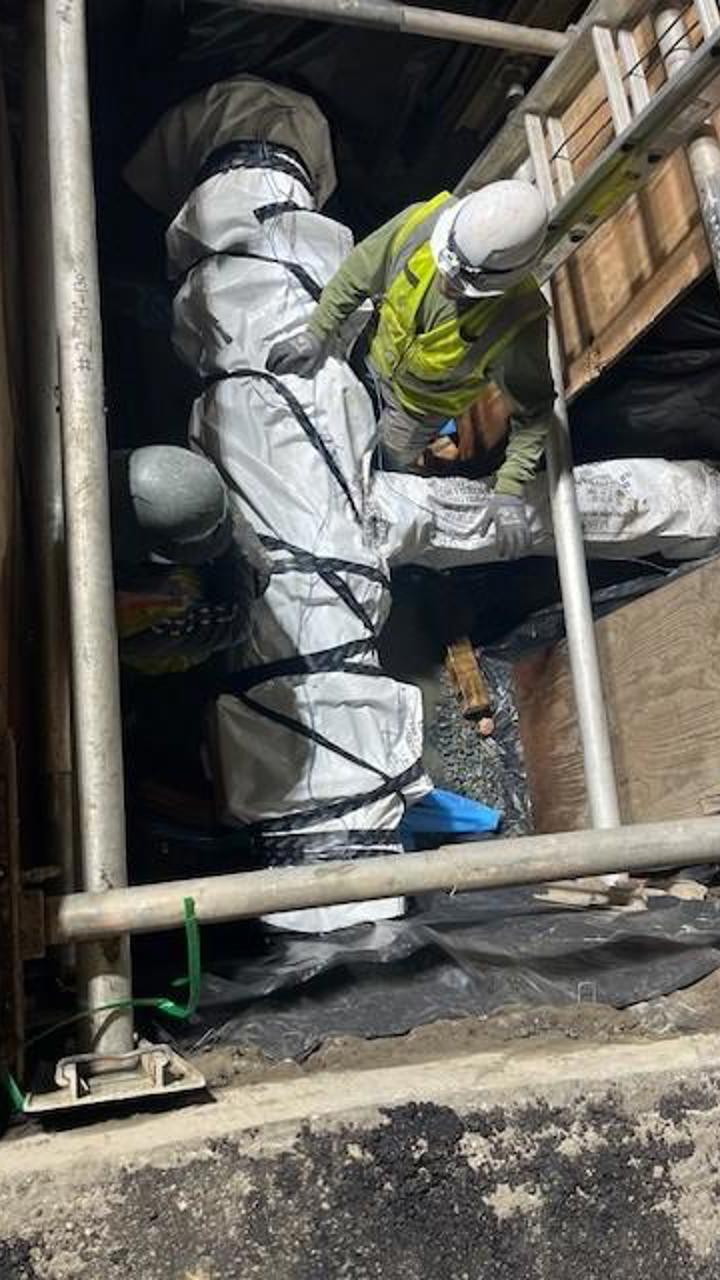 San Jose Water employee working on a pipe