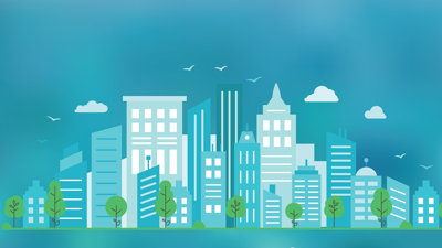 rendering of city buildings