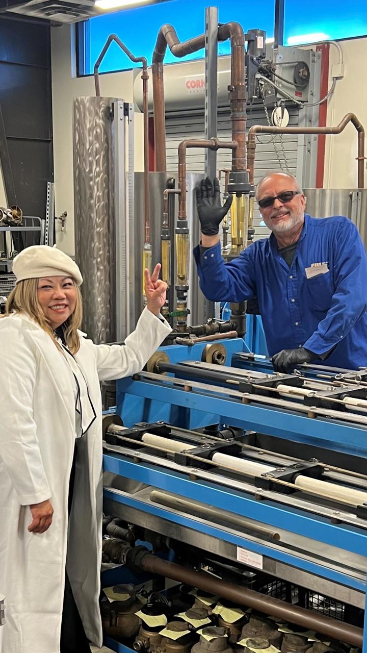 Anh and Robert Quiroz, Senior Meter Mechanic, proving work can be fun!